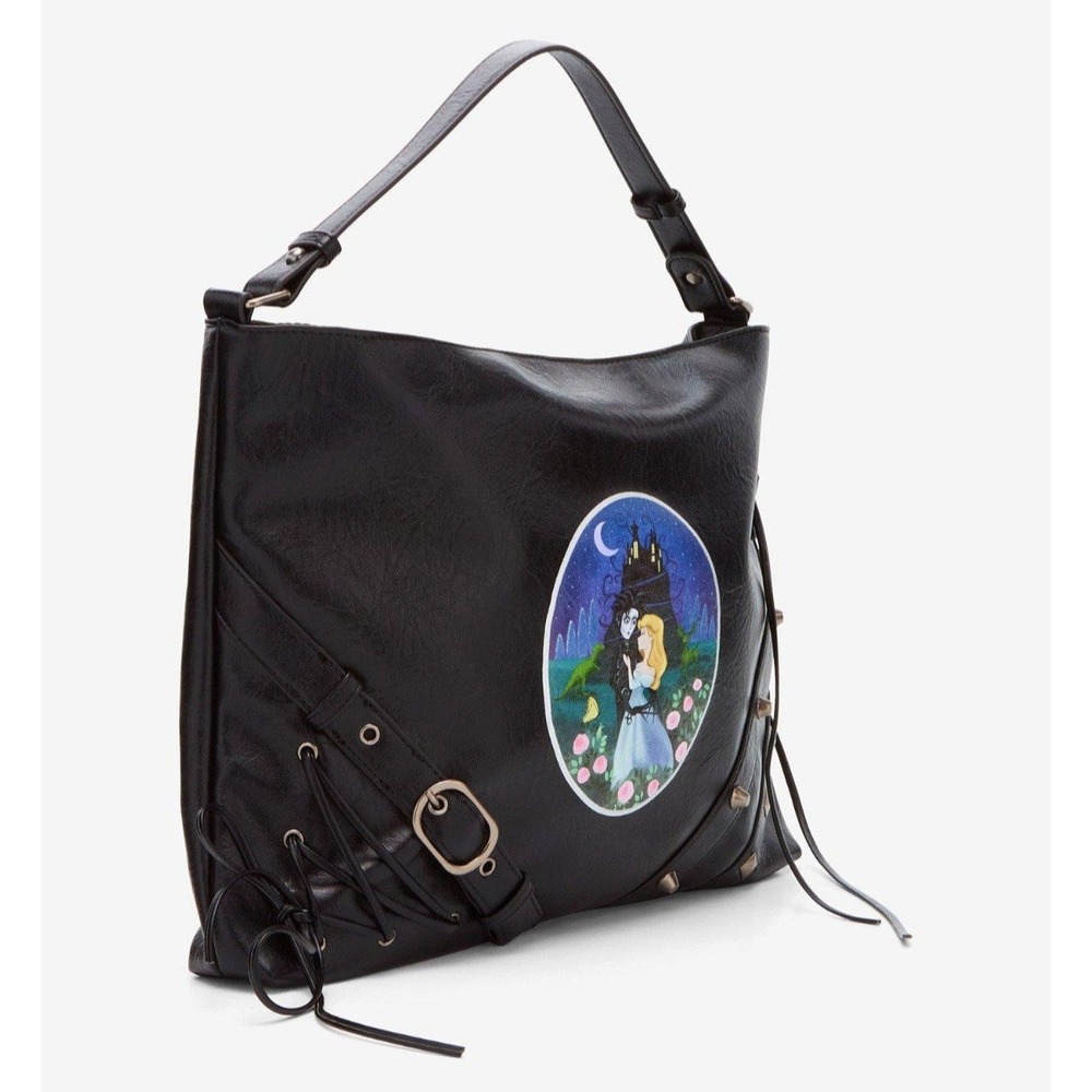 NEW Her Universe Edward Scissorhands Studded Hobo Shoulder Bag Grunge Whimsigoth - Picture 2 of 10